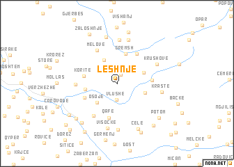 map of Leshnjë