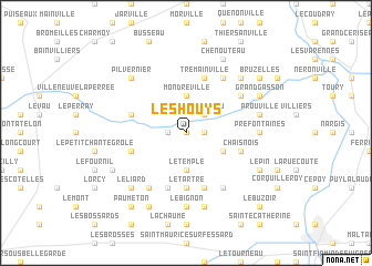map of Les Houys