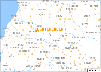 map of Leshten-Çollak