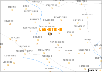 map of Leshutikha