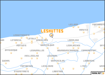 map of Les Huttes