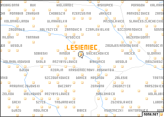 map of Lesieniec