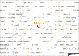 map of Lesiew