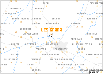 map of Lesignana