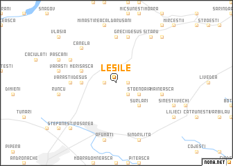 map of Leşile