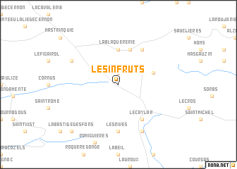map of Les Infruts