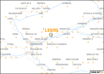 map of Lesing