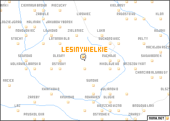 map of Lesiny Wielkie