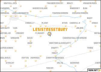 map of Les Istres-et-Bury