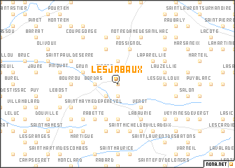 map of Les Jabaux