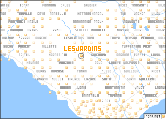 map of Les Jardins