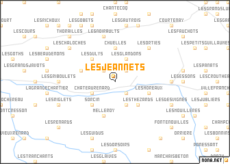 map of Les Jeannets