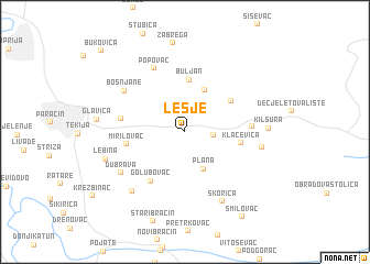 map of Lešje