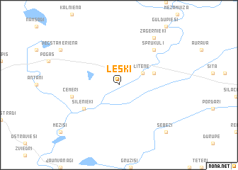 map of Lešķi