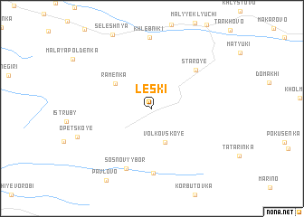 map of Leski