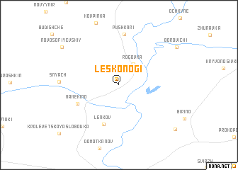 map of Leskonogi