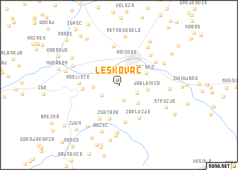 map of Leskovac