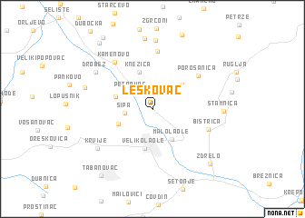 map of Leskovac