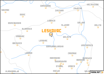 map of Leskovac