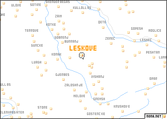 map of Leskovë