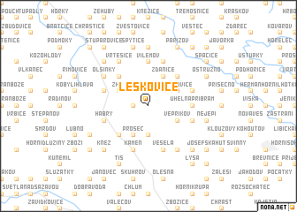 map of Leškovice