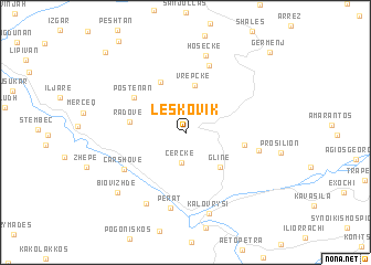 map of Leskovik