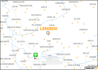 map of Leskovik