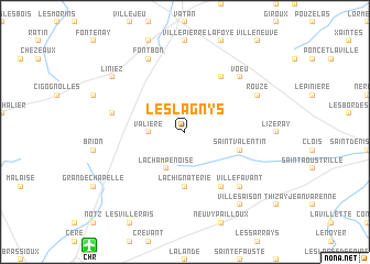 map of Les Lagnys