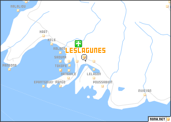 map of Les Lagunes