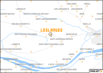 map of Les Landes