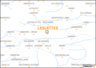 map of Les Lattes