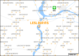 map of Les Laurins