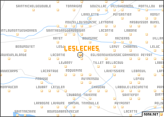 map of Les Lèches