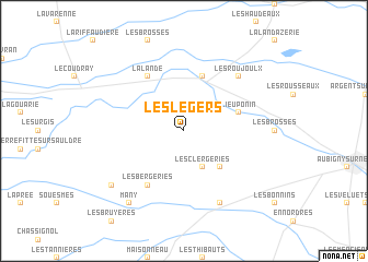 map of Les Légers