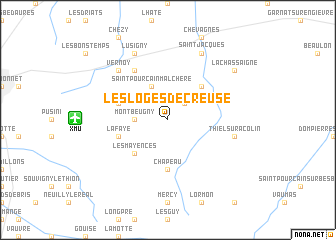 map of Les Loges-de-Creuse