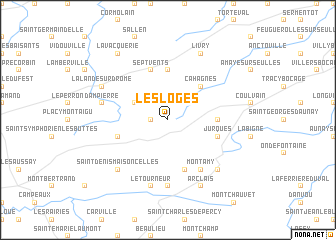 map of Les Loges