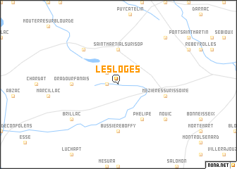 map of Les Loges