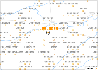 map of Les Loges