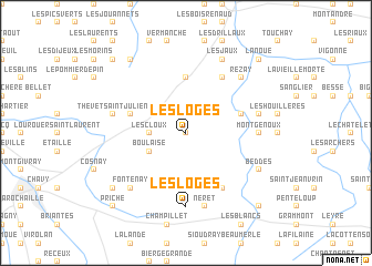 map of Les Loges