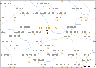 map of Les Loges