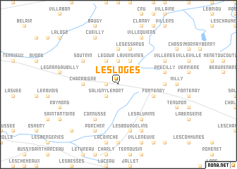 map of Les Loges