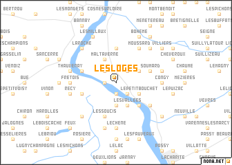 map of Les Loges