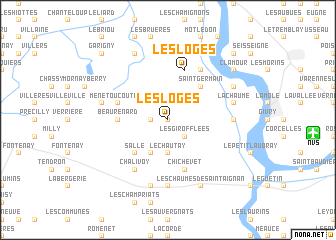 map of Les Loges