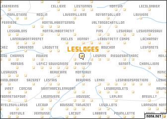 map of Les Loges
