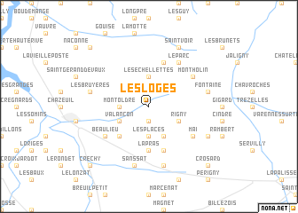 map of Les Loges