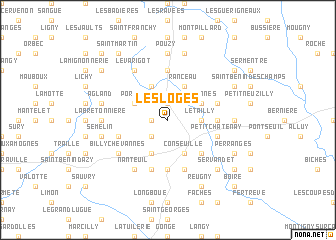 map of Les Loges