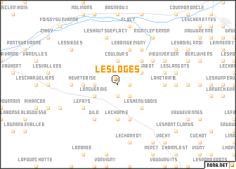 map of Les Loges