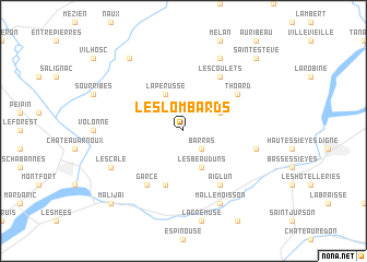 map of Les Lombards