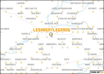 map of Les Magny-le Grand