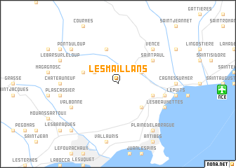 map of Les Maillans